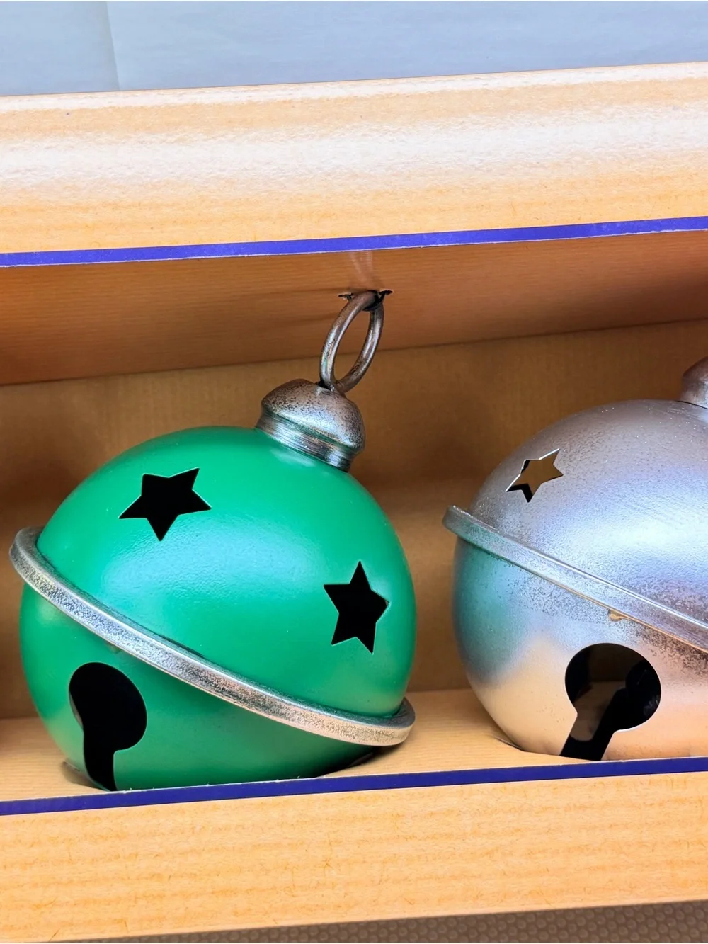 Decorative Metal Bells Set of 4 Oversized Christmas Holiday Tabletop Decor 8.7